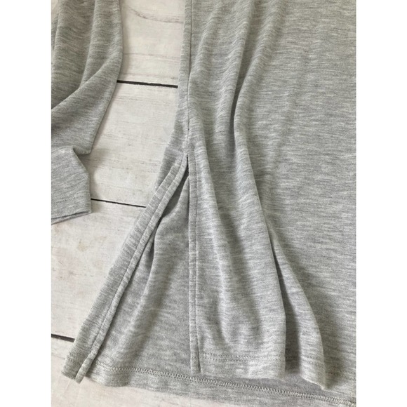 Athleta Long Sleeve Long Length Shirt Modal Blend Side Slits Gray Size Small - Picture 5 of 9